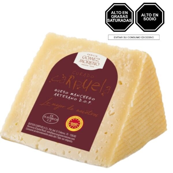 Queso Manchego Curado Artesano Leche Cruda Carpuela